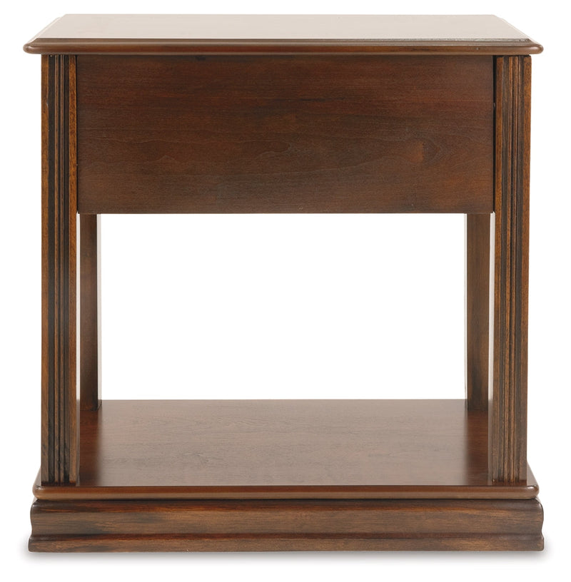 Breegin Brown Chairside End Table