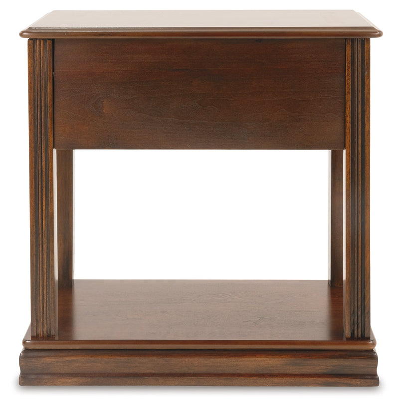 Breegin Brown Chairside End Table