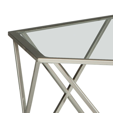 Madanere Chrome Finish Table (Set Of 3)