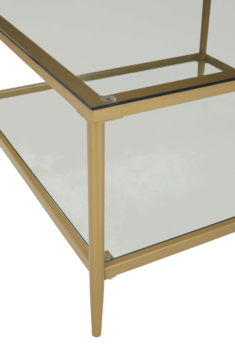 Zerika Gold Finish Table (Set of 3)