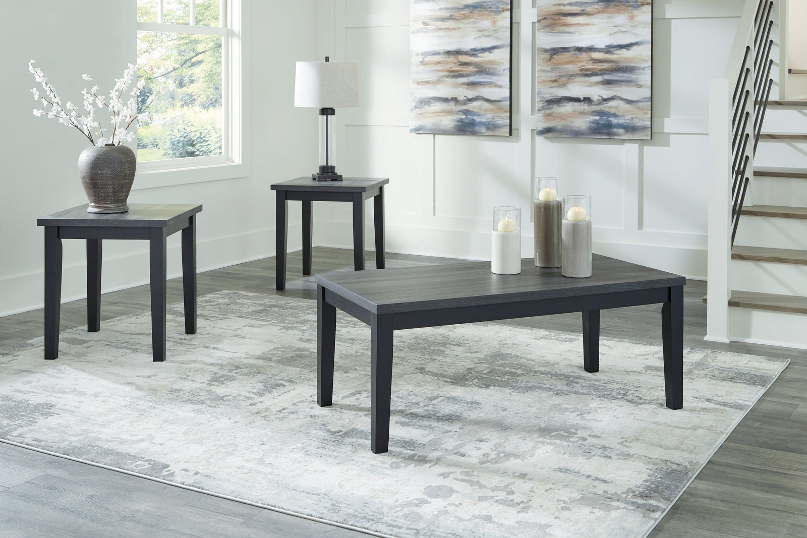 Garvine Two-tone Table (Set Of 3)