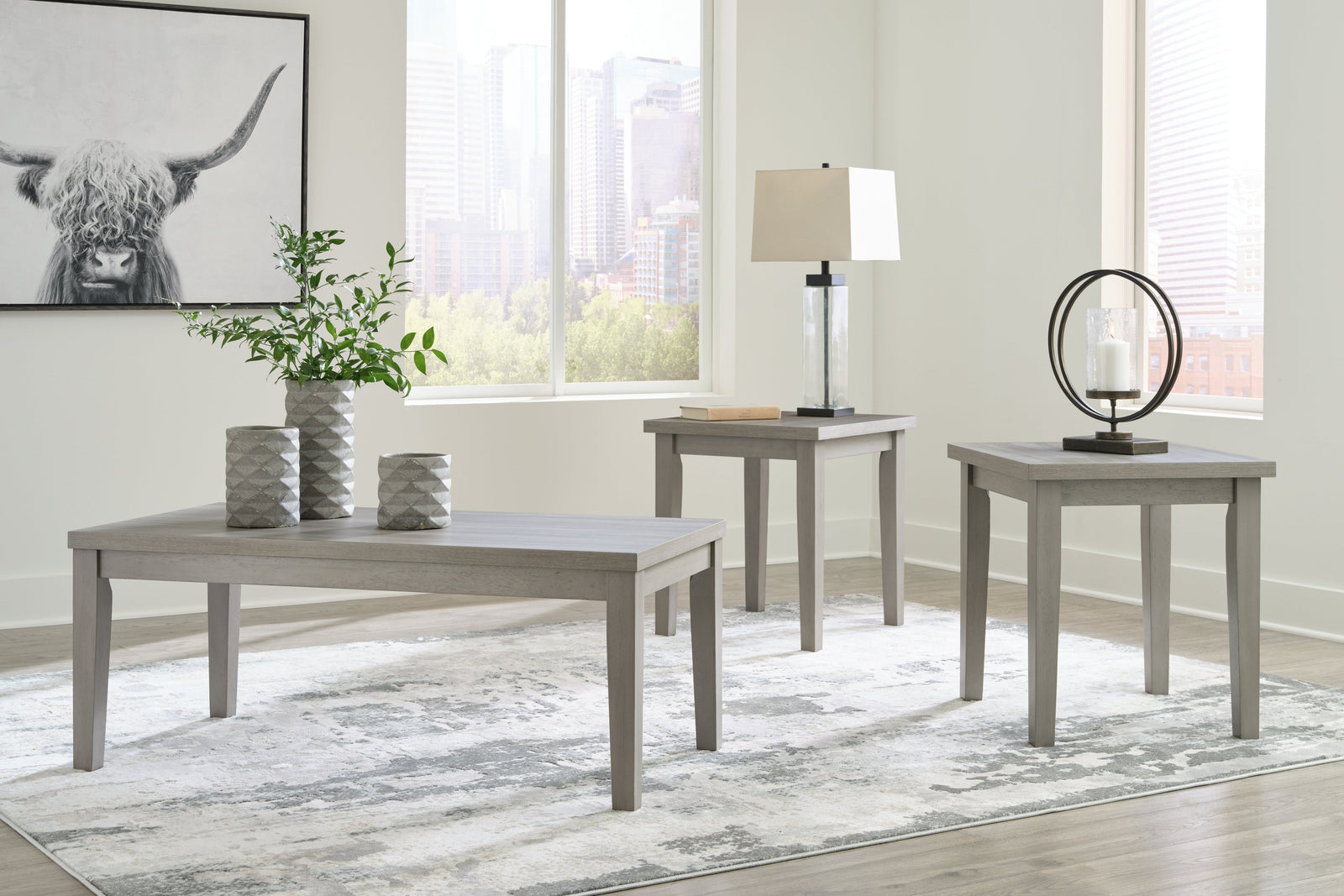 Loratti Gray Table (Set of 3)