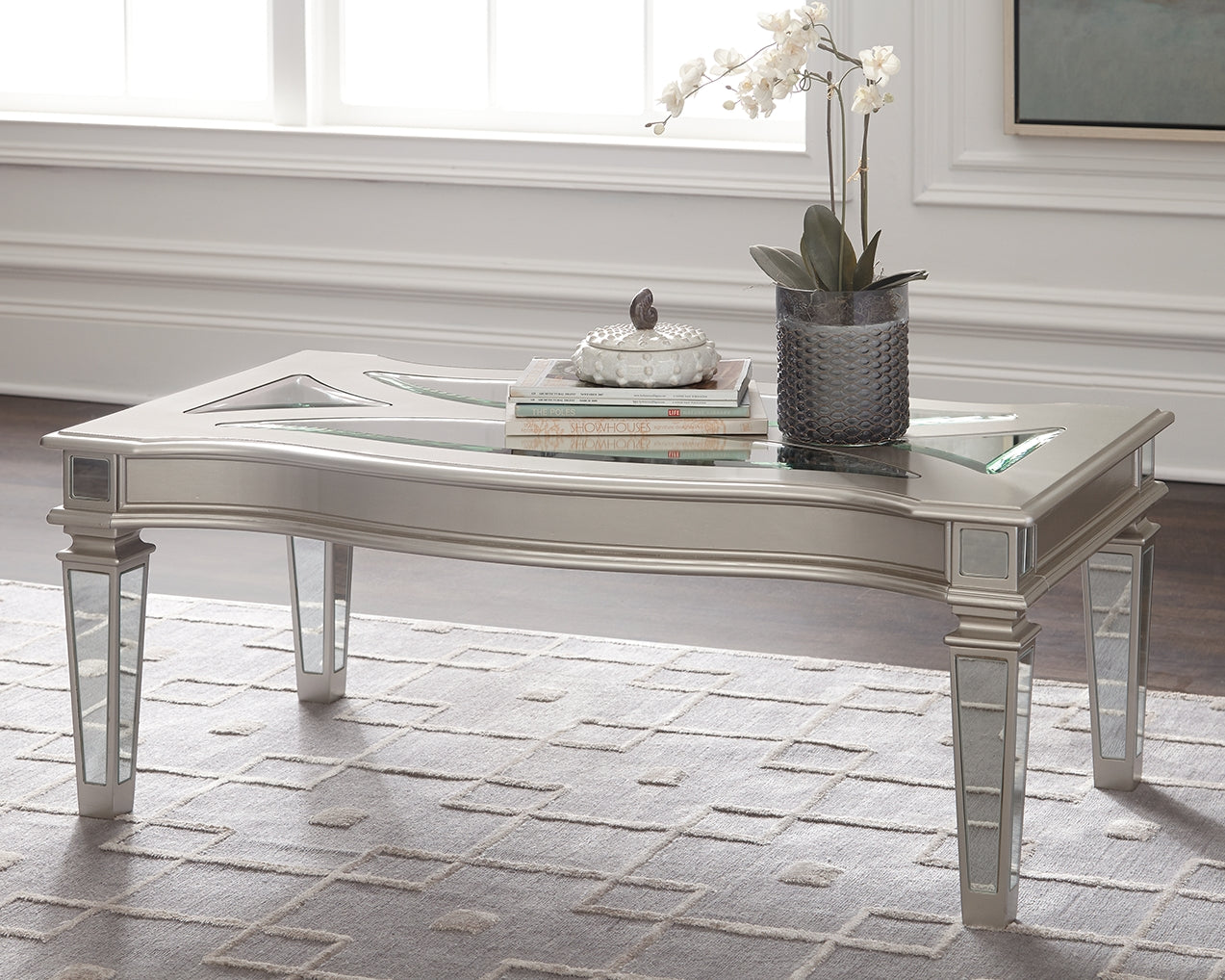 Tessani Silver Coffee Table