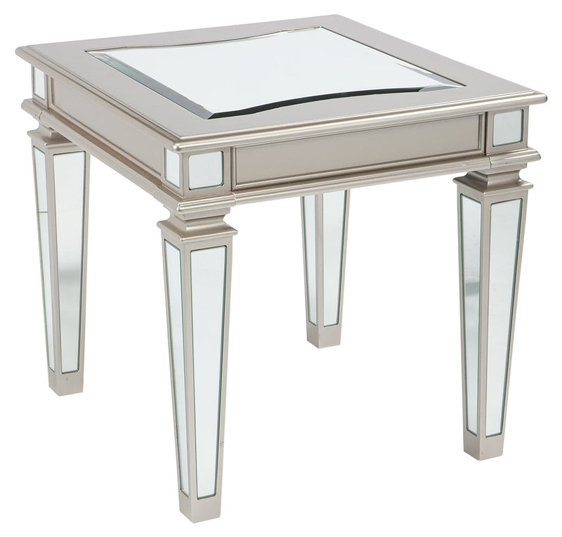 Tessani Silver End Table