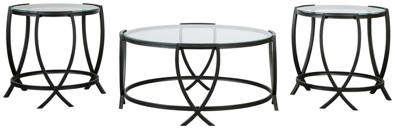 Tarrin Black Table (Set of 3)