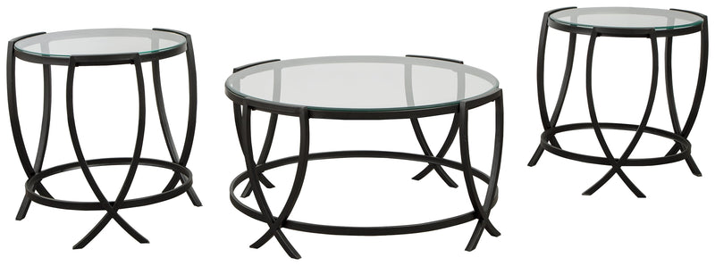 Tarrin Black Table (Set of 3)