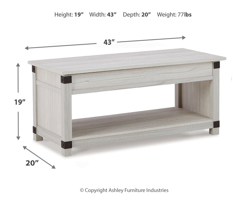 Bayflynn Whitewash Lift-top Coffee Table