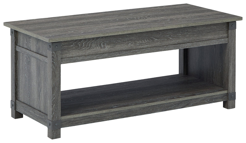 Freedan Grayish Brown Lift-top Coffee Table