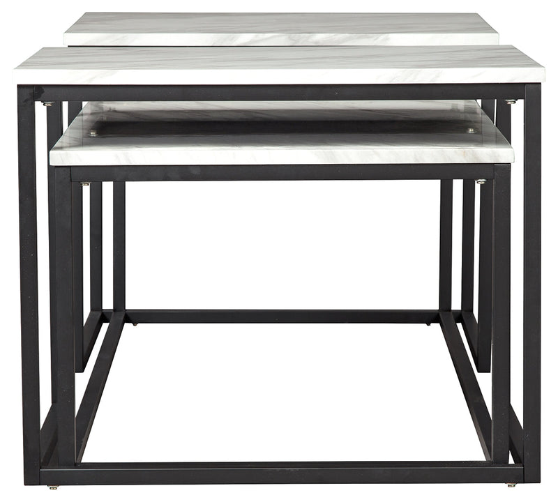 Donnesta Gray Black Table (Set of 3)