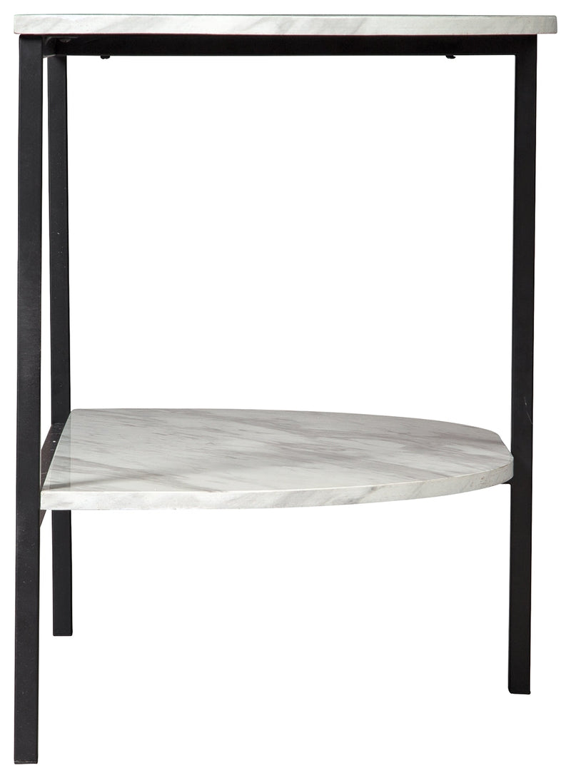 Donnesta Gray Black Chairside End Table