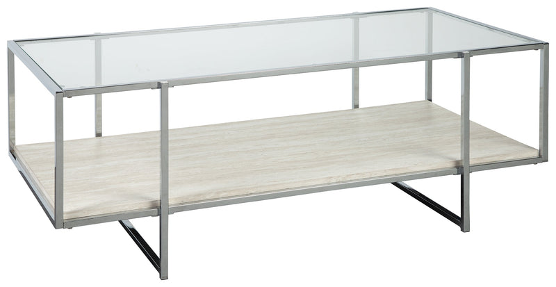 Bodalli Ivory Chrome Coffee Table