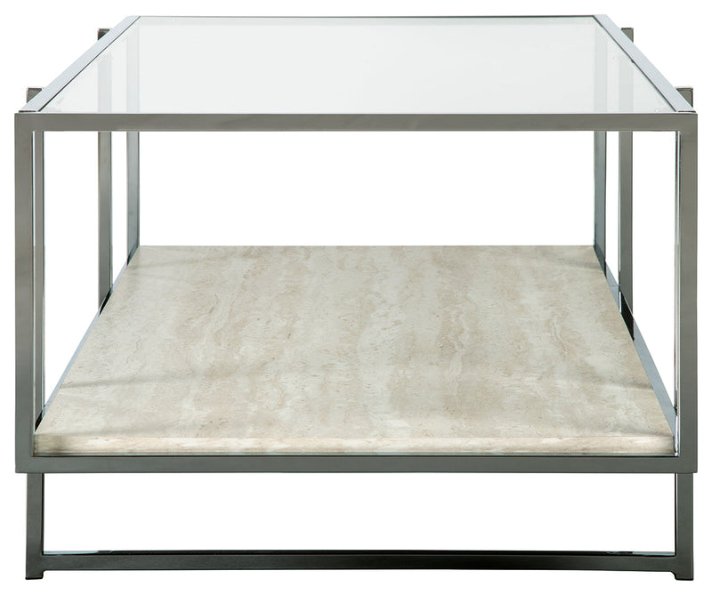 Bodalli Ivory Chrome Coffee Table