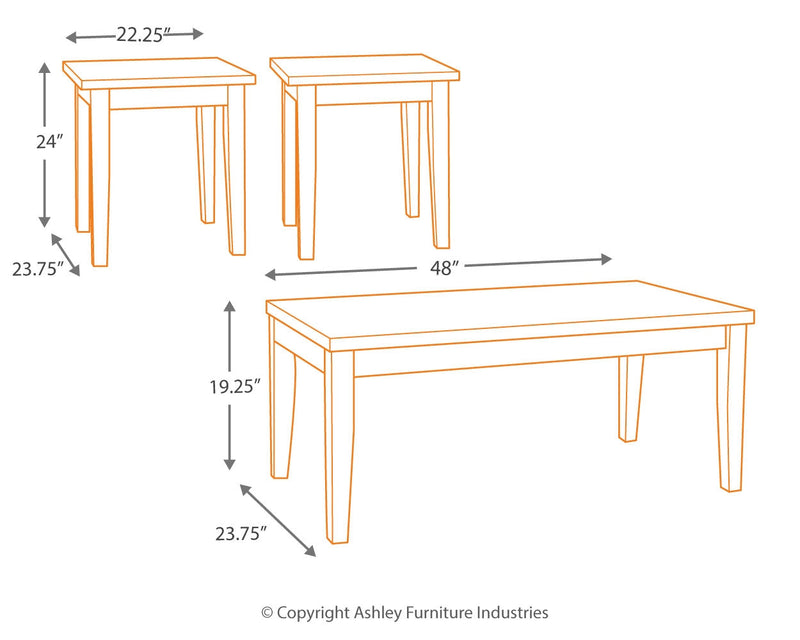 Maysville Black Table (Set of 3)