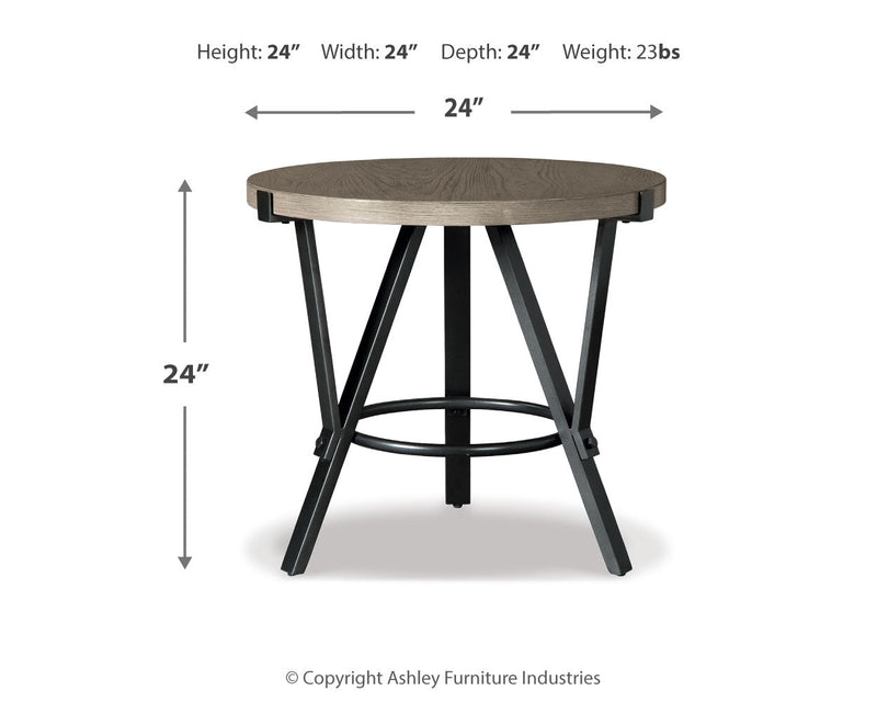 Zontini Light Brown End Table