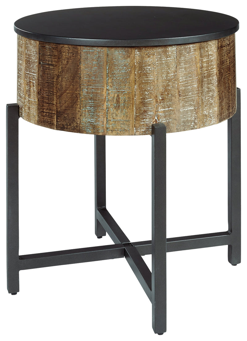 Nashbryn Gray Brown End Table