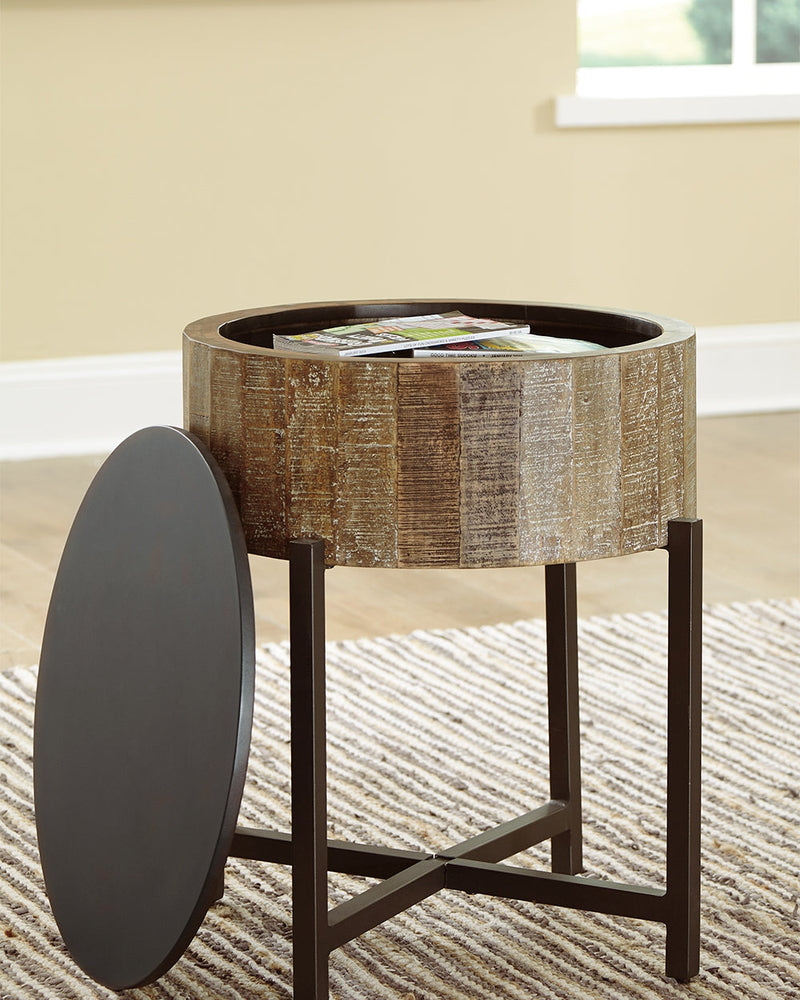 Nashbryn Gray Brown End Table