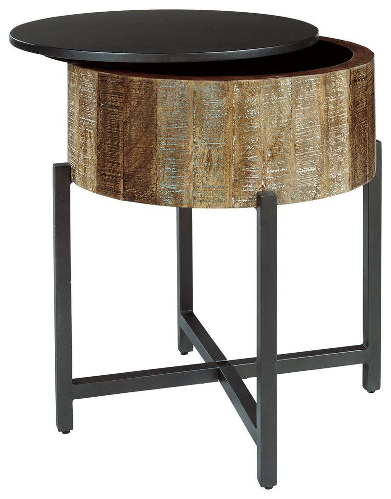 Nashbryn Gray Brown End Table