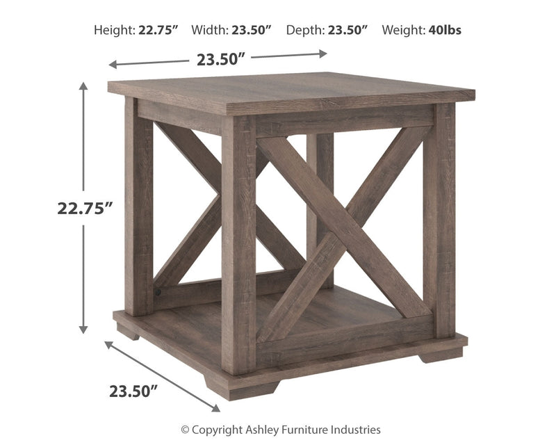 Arlenbry Gray End Table