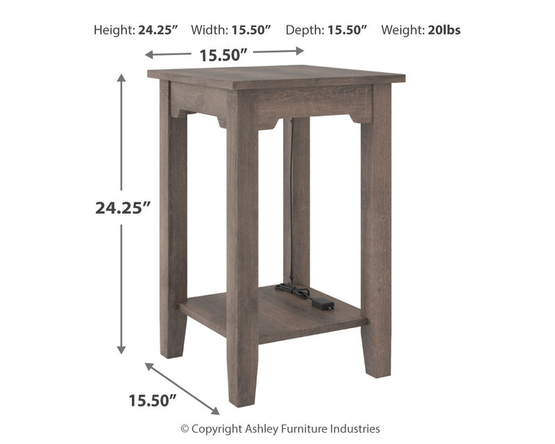 Arlenbry Gray Chairside End Table