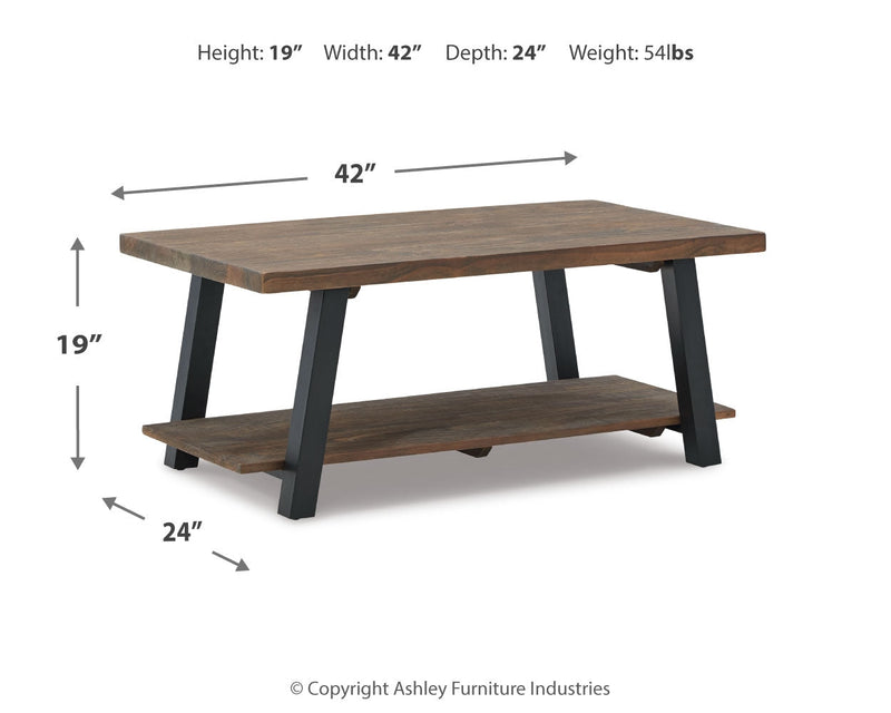 Chanzen Brown Black Coffee Table