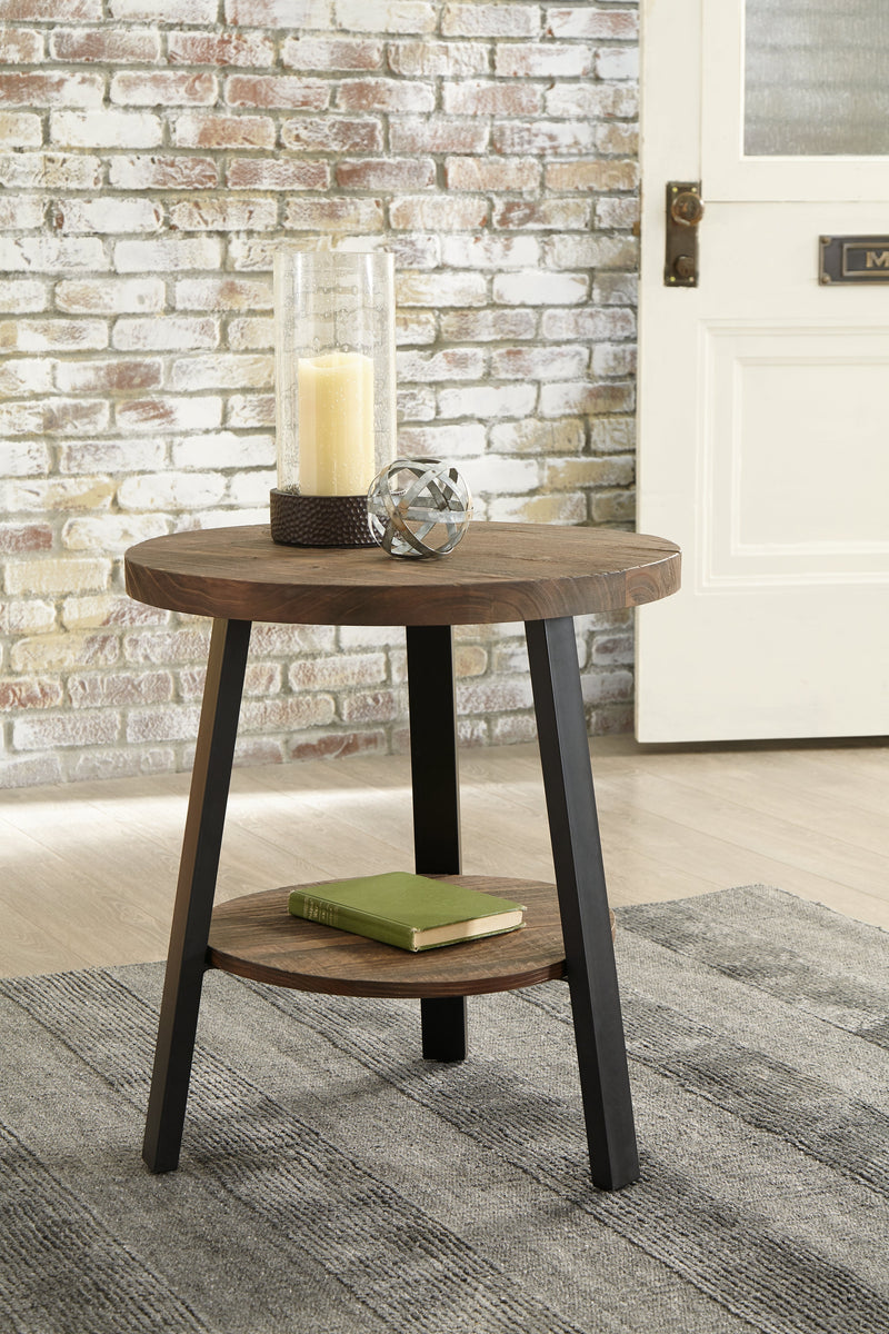 Chanzen Brown Black 2 End Tables