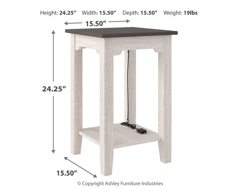 Dorrinson Two-Tone Chairside End Table