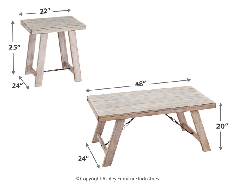 Carynhurst Whitewash Table (Set of 3)