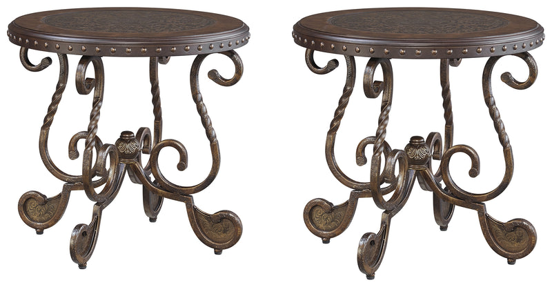 Rafferty Dark Brown 2 End Tables