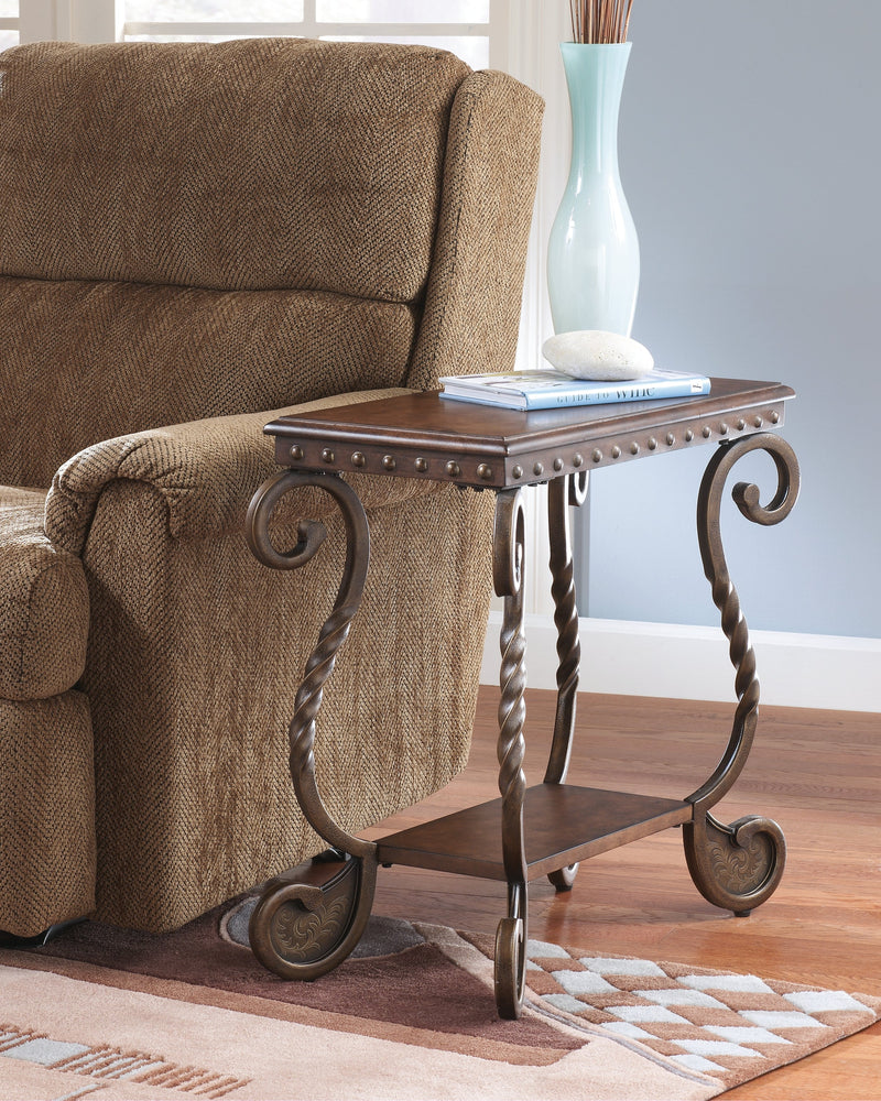 Rafferty Dark Brown Chairside End Table