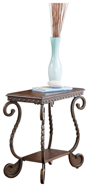 Rafferty Dark Brown Chairside End Table