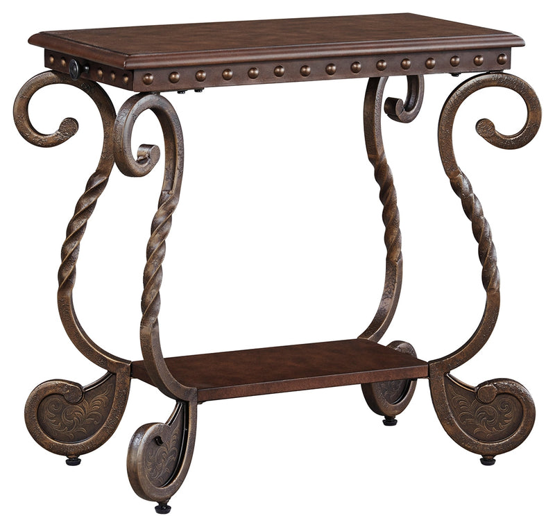 Rafferty Dark Brown Chairside End Table