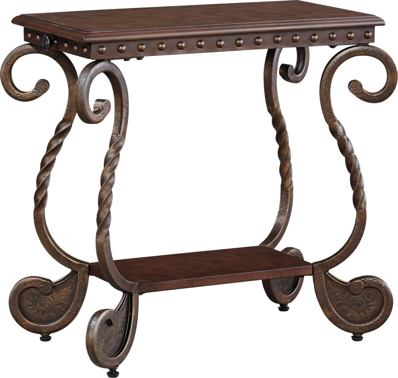 Rafferty Dark Brown Chairside End Table