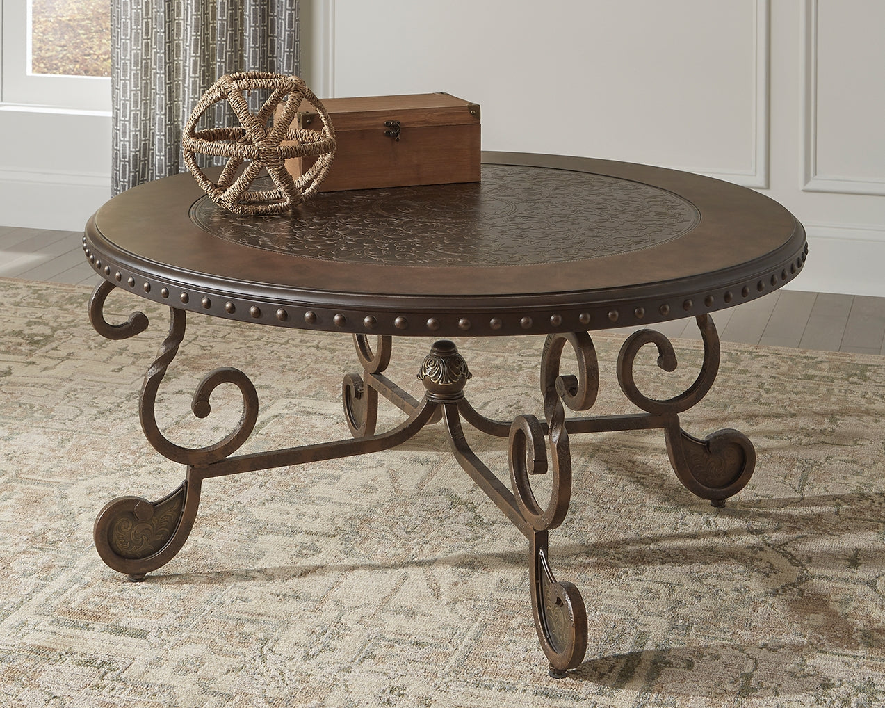 Rafferty Dark Brown Coffee Table With 1 End