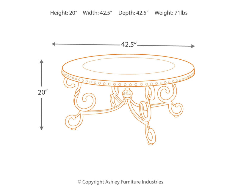 Rafferty Dark Brown Coffee Table With 1 End