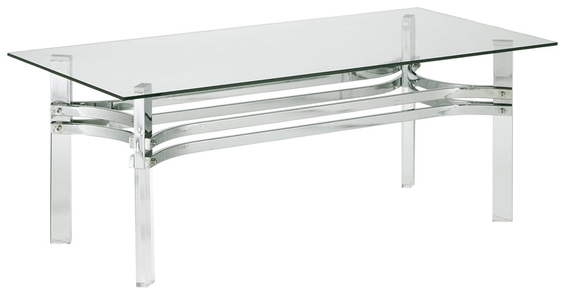 Braddoni Chrome Finish Coffee Table