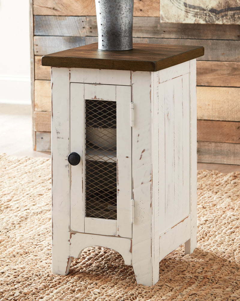 Wystfield White Brown Chairside End Table