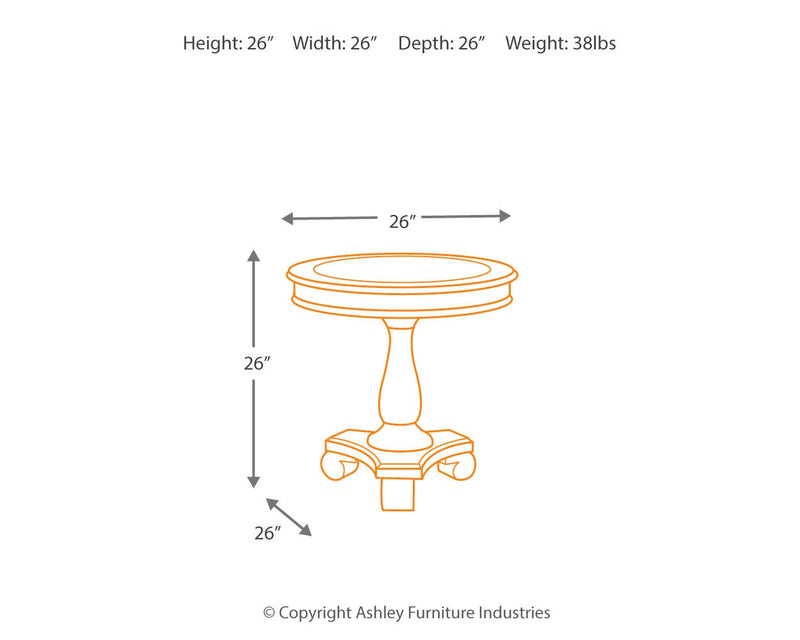 Mirimyn White Accent Table