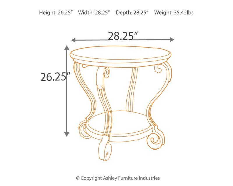 Nestor Medium Brown End Table