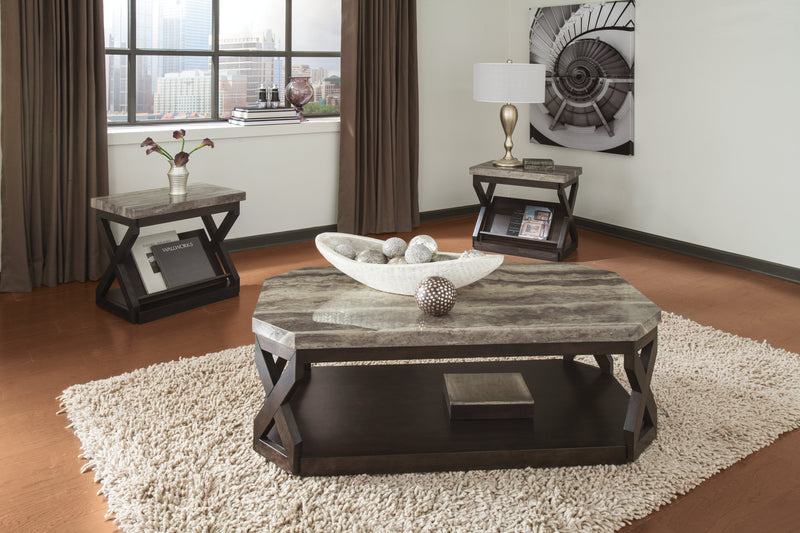 Radilyn Grayish Brown Table (Set of 3)