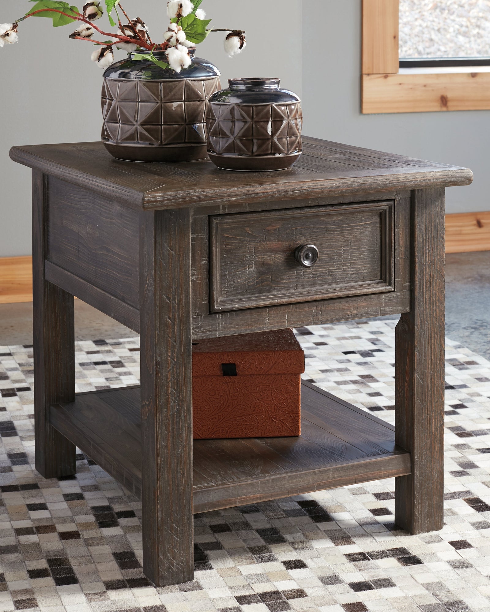 Wyndahl Rustic Brown End Table