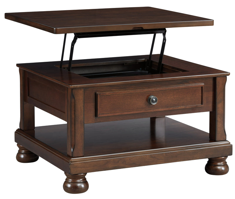 Porter Rustic Brown Coffee Table With Lift Top