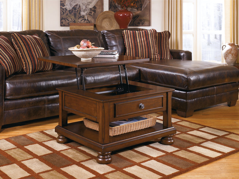 Porter Rustic Brown Coffee Table With Lift Top