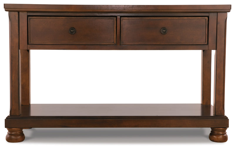 Porter Rustic Brown Sofa Console Table