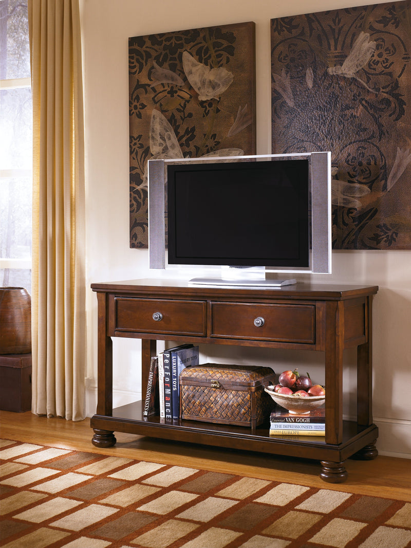 Porter Rustic Brown Sofa Console Table