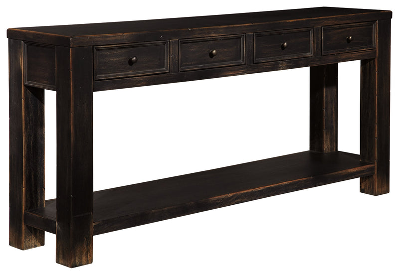 Gavelston Black Sofa Console Table