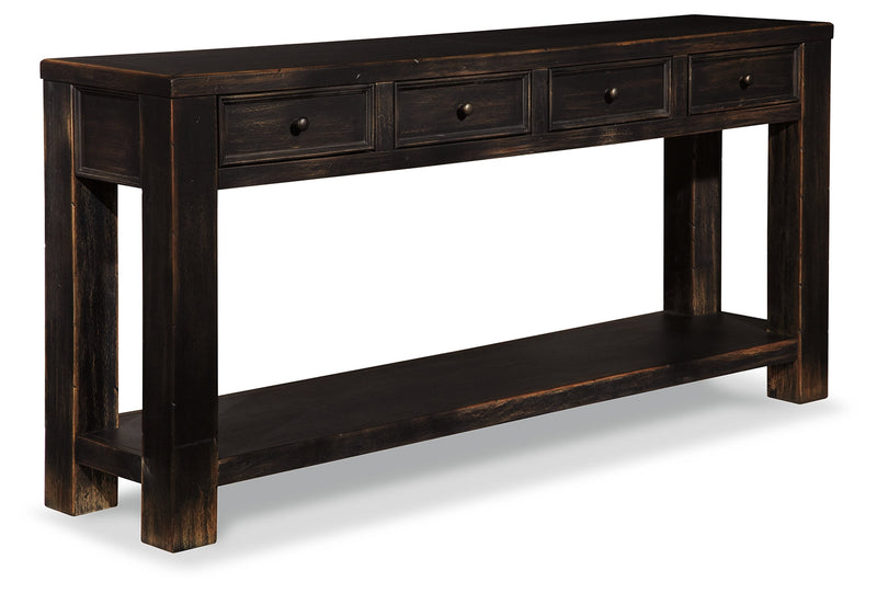 Gavelston Black Sofa Console Table