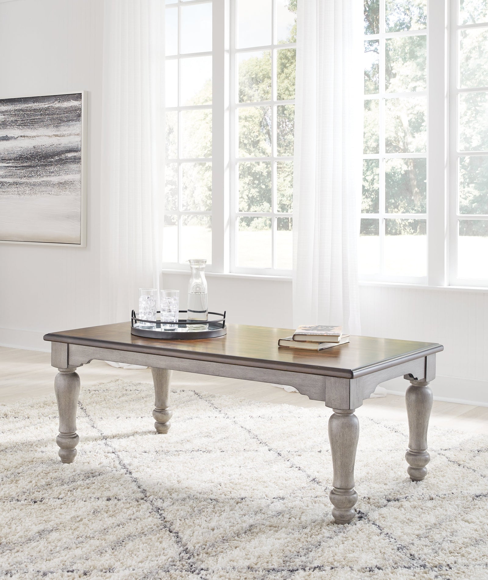 Lodenbay Antique Gray Brown Coffee Table