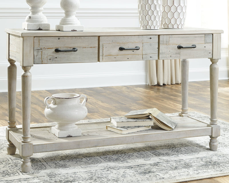 Shawnalore Whitewash Sofa Console Table