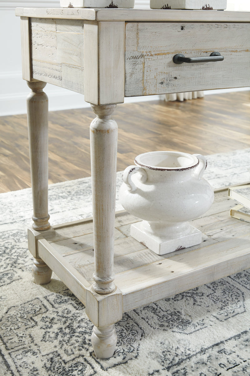 Shawnalore Whitewash Sofa Console Table