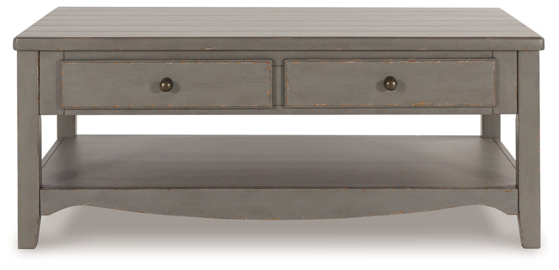 Charina Antique Gray Coffee Table